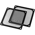 S SIENOC 2 x 120mm Filtro de Polvo Filtro de Ventilador de Ordenador Cubierta Antipolvo Negra de Magnético PVC Malla de Orden