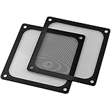 S SIENOC 2 x 120mm Filtro de Polvo Filtro de Ventilador de Ordenador Cubierta Antipolvo Negra de Magnético PVC Malla de Orden