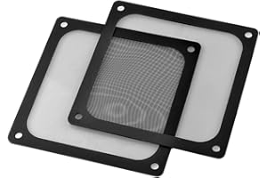 S SIENOC 2 x 120mm Filtro de Polvo Filtro de Ventilador de Ordenador Cubierta Antipolvo Negra de Magnético PVC Malla de Ordenador (2 x 120mm, Negro)
