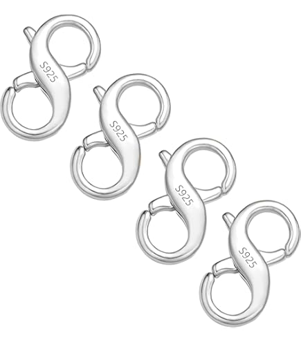 My-Bead Dubbele karabijnhaak, 925 sterling zilver, premium karabijnhaak, sieradensluiting, zwaan XXL 26 mm, armband en halsketting, doe-het-zelf