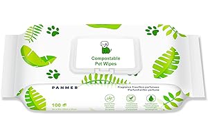 Panmer Reinigungstücher für alle Haustiere, umweltfreundlich, hypoallergen, geruchlos, 100 Stück
