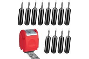 ASIRYVA 12Pcs Ink Refills for Address Blocker Stamp, Ink Refill for Identity Theft Protection Roller Stamp (Black)
