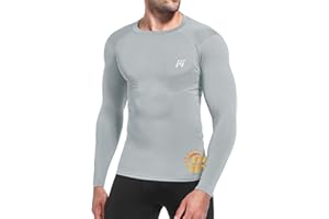 MEETWEE T-Shirt Anti-UV Homme Manches Longues, Maillot Rashguard de UPF 50+ Séchage Rapide et Respirabilité pour Surf Natation