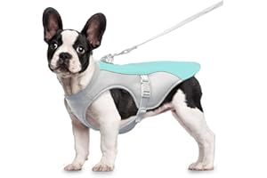 OCSOSO Abrigos enfriamiento para Perros, Camisas refrescantes para Perros, arnés Ajustable para Perros medianos y Grandes, Absorbente Chaleco refrigerante para Deportes, Clima cálido, Verano (M-Azul)