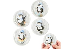 QEEROYO Lot de 4 Chauffe-Mains en Forme de Pingouin, Chauffe Main Reutilisable, Pack Chauffant Portable, Chauffe Mains Instantanés, 9 x 9cm, pour Enfants et Adultes Le Camping en Plein Air, RandonnéE, Ski