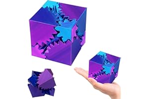 SINIRTTOU Bola de Engranaje Impresa en 3D, Juguetes Fidget Bola Sensorial Cubo, Gear Ball, Gear Sphere, Utilizado para Juguetes de Relajación de Ansiedad para Adultos y Niños （Cubos）