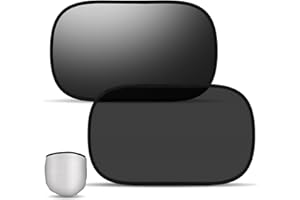 KEIUROT Universal Car Sun Shade for Kids & Adults, UV Protection Self-Adhesive Window Blinds 2 Packs