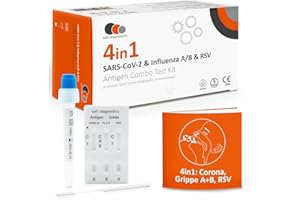 ‎SELF-DIAGNOSTICS self-diagnostics 4in1 Antigen-Schnelltest für Laien | Test auf RSV, COVID-19, Influenza A & B | 5er Pack – Zertifizierter Heimtest für die ganze Familie