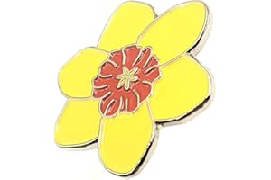 SNS COMPONENTS Anstecknadel mit gelben Sonnenblumen-Blütenblättern, Metall, Emaille, Metall