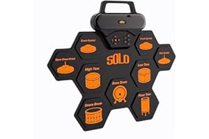 SOLO SD-50 Batería electrónica portátil, material de silicona plegable, respetuoso con el medio ambiente y duradero, almohadilla de batería estampada, de AUPHY