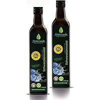 Naturzade Schwarzkümmelöl 1000ml Ungefiltert Glasflasche ( 2 x 500ml ), kaltgepresst, direkt vom Hersteller