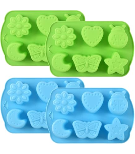 Stampo in silicone per biscotti con gocce di cioccolato, 4 cavità / per sapone / per candele / per cera / per resina NT002 nck - Italia