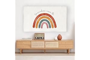 Cooalinar TV Staubschutz,TV Abdeckung Staubschutzhülle,Drucken Hülles Bezug Für Fernsehen Schutzhülle,Elastisch,Universal,Aufhängen/Desktop,3D-Motive,für 32-85 Zoll TV/PC-Bildschirme