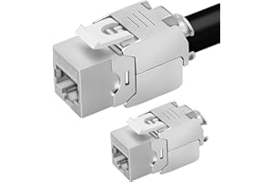 RUIZHI 2 moduli Keystone Jack CAT 7, ideali per CAT6 CAT6a Keystone, 10 Gbps RJ45, schermatura LSA STP per cavo di rete patch