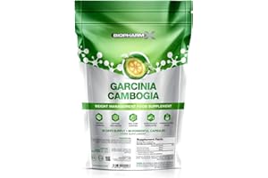BIOPHARM-X Pure Garcinia Cambogia Extract (Vegan Capsules) Appetite Suppressant & Weight Loss Formula for Men and Women (60 Capsules (1 Month Supply))