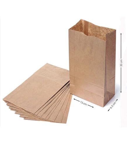100-Pack 5.1x5.1 Inch Kraft Paper Sandwich Bags - Greaseproof Snack Bags