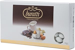 Buratti Confetti Dragées à l'amande Recouverte de Chocolat Tendresses Blanches 1 Kg