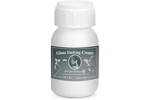 Kintsukuroi Glass Etch Paste, 3.5 oz, White, High Viscosity, Silicone Paste for Glass Etching, Crafting
