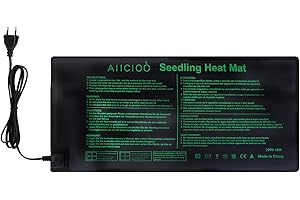 AIICIOO Sämling Heizung Matte Indoor Heizdecke Fuer Pflanzen Gewächshaus Erwärmung Matte Saatgut Keimung Pflanze Reptil Heizung Matte Terrarium 10 "x 20" 18 Watt