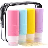 FDADVAN Silicone Travel Bottle - 4 Pack 100ml Travel Container - Travel Bottle for Shampoo, Lotion, Shower Gel, Travel Kit To