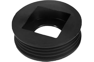 Spares2go Rainwater Downpipe Adaptor 65mm Square / 68mm Round Pipe to 110mm Soil Waste Drain Connector