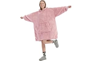 FELOVE Sudadera con Capucha, Manta usable,Grande Hoodie Sudadera con de Gran tamaño, Talla Única, cálida, Suave, y cómoda Sudadera, para Adultos, Hombres, Mujeres, Adolescentes.