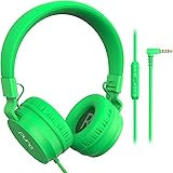 PuroBasic Volume Limiting Wired Headphones for Kids, Boys, Girls 2+ Foldable & Adjustable Headband, Compatible with iPad, iPh
