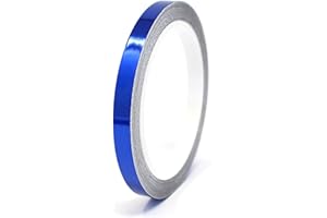 ‎FINEST FOLIA 8,5 Meter Glanz Zierstreifen Auto Motorrad Boot Modellbau Silber Chrom - Finest Folia Dekorstreifen Seitenstreifen Klebestreifen (Chrom Blau, 9mm Breite)