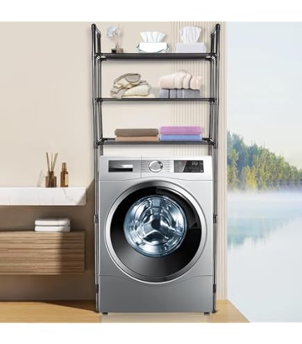 Étagère Au-dessus De La Machine à Laver Avec Portes Pliantes