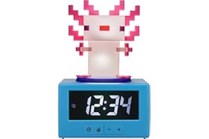 ‎PALADONE Paladone Minecraft Axolotl Digitaler Wecker mit Nachtlichtfunktion, offiziell Lizenziertes Gaming- und Schlafzimmerdekorationsgeschenk für Kinder und Jugendliche