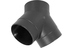 Unifizz Car Heater Warm 3 Way Air Ducting Pipe Y Shape Outlet Connector Plastic Black 75mm