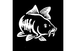 Porfeet Auto Aufkleber, Mode Karpfen Angelhaube Heckklappe Seitenfenster Auto LKW Kunst Aufkleber Aufkleber Dekor