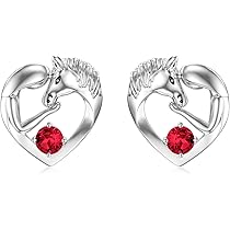 Pendientes de Caballo Pendientes de Gota de Corazón Para Niñas