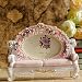 Gift Garden Photo Frames in Sofa Shaped - Rose Pattern Polyresin Carving Craft Frame, Pink 5x3.5inch
