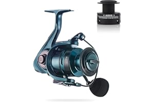 OLYSPM Carretes de Pesca Carrete Spinning 12+1BB 1000-7000 Huso de Metal Completo,Agua Dulce y Agua Salada carretes de Pesca