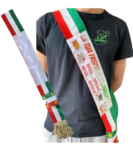 Fascia Tricolore Da Sindaco - Lusso, Made In Italy, Banda Regolabile, 200x90 Cm - Foto 14
