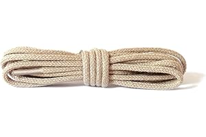 Kaps Lacets Ronds et Fins, Lacets en 100% Coton de Qualité pour Chaussures Élégantes et Décontractées, 2 mm de Largeur, Fabriqués en Europe, 1 Paire, Couleurs et Longueurs Variées Disponibles