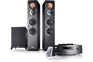 Teufel Ultima 40 Kombo Power Edition - HiFi Stereo System mit Mächtiger Subwoofer, Kraftvoll, Bluetooth aptX, NFC, CD-Receiver, DAB+ Digitalradio, USB, 3-Wege-System, Musik, TV, Games - Schwarz