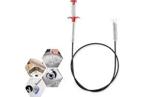 REEKNOKOL Déboucheur de canalisation Flexible et Puissant, 160 cm Déboucheur d'évier Déboucheur d'évier Serpent Grabber Spring Drain Hair Remover Outil pour évier de Cuisine, Salle de Bain, Baignoire (Noir)