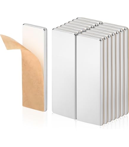 REORDA - Lot De 10 Bandes Magnétiques Autocollantes Puissantes (3M) - 15 Cm, Pour Fixation Sans Perçage - 6