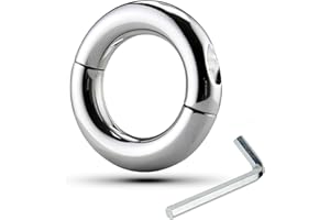 MKGMYGZ Metal Cock Ring Penis Weight Pleasure Ring for Men, Male Stainless Steel Testicle Stretching Rings Sexual Stimulation Device Prolonged Erection Sex Toy (40CM/150G)