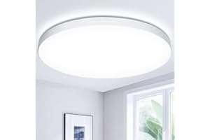 Swoieltr Plafon LED Techo, 24W 2000LM Lampara Techo, IP44 Plafones para Techo LED, 6500K Lampara LED Techo Candeeiro Teto Cocina Dormitorio Salon Baño Ø28cm