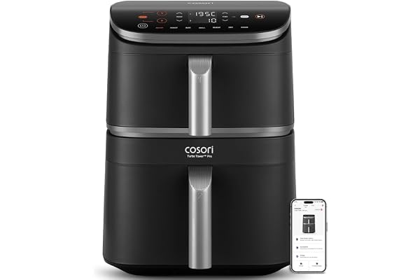 COSORI Turbo Tower Pro Smart varmluftsfritös, 10,8 l | Appkontroll, keramisk beläggning, automatisk luftflödeskontroll, 2630 W