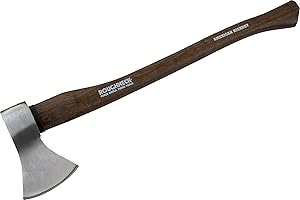 Hache Traditionnelle Roughneck ROU65673 avec Manche en Hickory, forgée et traitée thermiquement, avec étui de Protection en Toile - 1,25 kg (2¾ LB)
