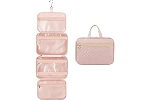 LOVEVOOK Neceser Viaje Mujer, Grande Bolsa de Aseo Colgante con Gancho Giratorio de 360°, Impermeable Neceser Maquillaje Organizador Viaje Accesorios