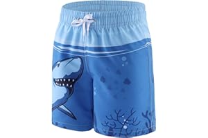 AISYEE Badehose Jungen Kinder Badeshorts Schnell Trocknende Boardshorts Hawaii Strand Shorts 5-14 Jahre