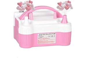 Teenza Balloon Pump - Pompe à Ballon électrique à Double buse (ac220-240V 600W) - gonfleur de Ballon Portable pour décorer Les Anniversaires de Mariage