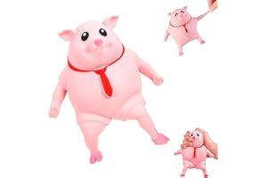 SFSSHUI Squeeze Pig Toy,Cerdito Juguetes Antiestrés,Juguetes Estrés Cerdo,Juguetes Cerdo Rosa,Juguetes Sensoriales Pig Stress,para Aliviar El Estrés Sensorial para Ninos y Adultos.
