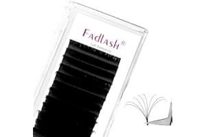 Fadlash Easy Fan Lashes D Curl 0.07 13mm Single Russian Eyelashes Natural Look Self Fanning Eye Lashes Automatic Blooming Eyelash Extensions