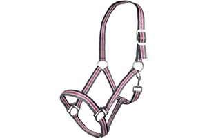 HKM Sports Equipment Licol Genève, Noir/Rose/Gris, Poney